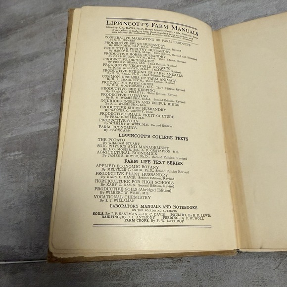 Lippincott's Farm Manuals Productive Swine Husbandry G. E.‎ Day 1913 Pigs Book - Picture 14 of 16
